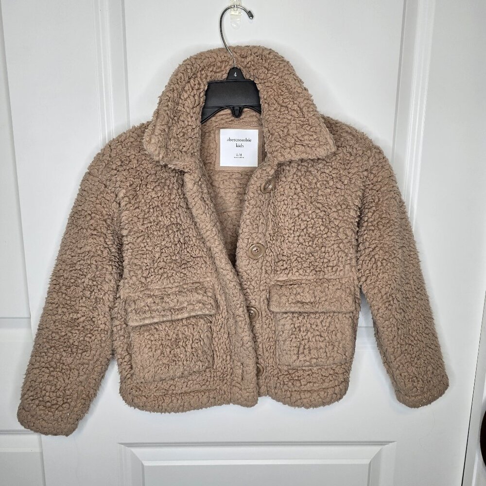 Abercrombie Kids Sherpa Teddy Jacket, Tan 7/8